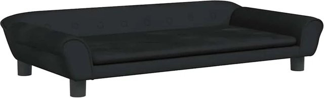 vidaXL Hundebett Sofa aus Samt in Schwarz, B/T/H: 100 x 50 x 21 cm - Bild 1