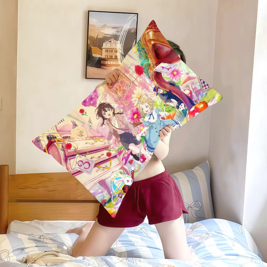 Sanrio D-Dive in w-Wonderland Kissenbezug mit niedlichem Anime Cartoon Design für Sofa und Wohnzimmer - Bild 3