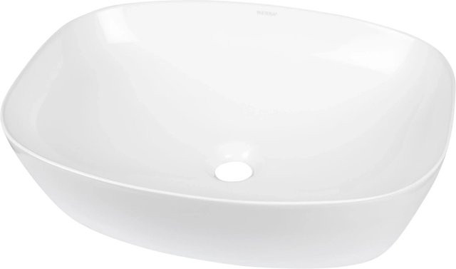 Kerra Aufsatzwaschbecken KR-640 aus Keramik in Weiß Glänzend, oval - Bild 1