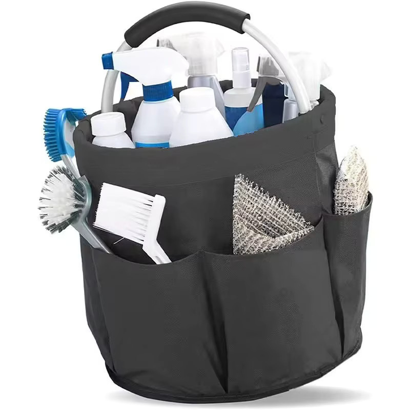 Werkzeug-Organizer-Tasche aus Oxford-Stoff in Grau mit 6 Fächern und großem Mittelfach - Bild 5