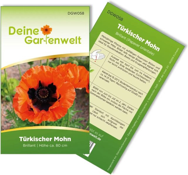 Deine Gartenwelt Türkischer Mohn Samen für Beete und Staudenrabatten - Bild 1