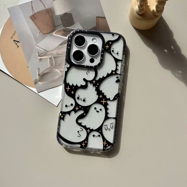Transparente Softcover-Schutzhülle mit süßem Spectre-Geist-Motiv für iPhone 12 bis iPhone 17 Pro Max - Bild 1