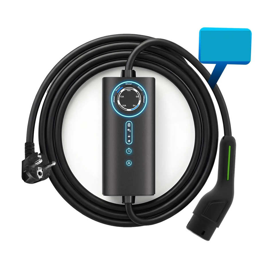 Junsun EV Ladegerät 3,5 kW mit 6 m Type 2 Kabel, 1-phasig, 6-16A, Schwarz - Bild 2