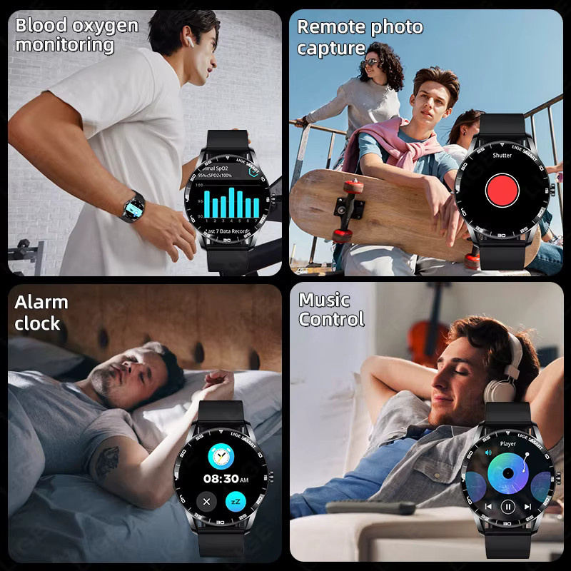 LIGE Smartwatch 2025 mit 1,38 Zoll Display für Männer und Frauen mit Bluetooth Anruffunktion und Benachrichtigungen für Android und iOS in Schwarz und Gold - Bild 4