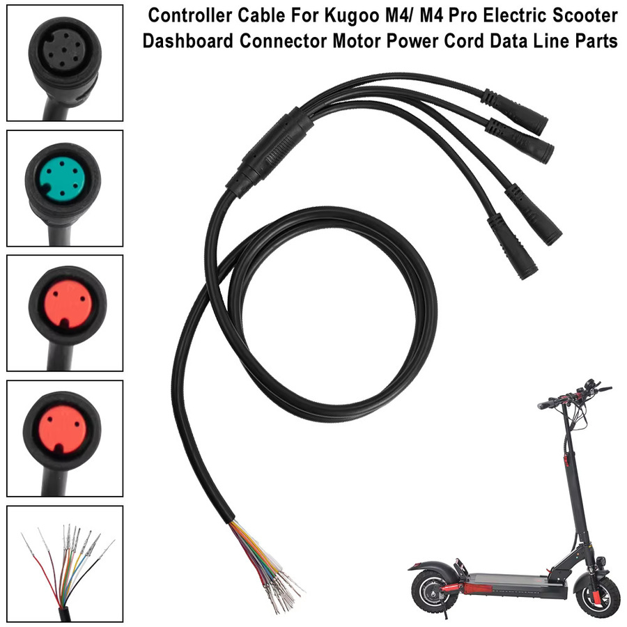 Kugoo E-Roller Dashboard Controller Kabel in Schwarz für Kugoo M4 und M4 Pro mit Motor-Netzkabel und Datenleitung - Bild 3