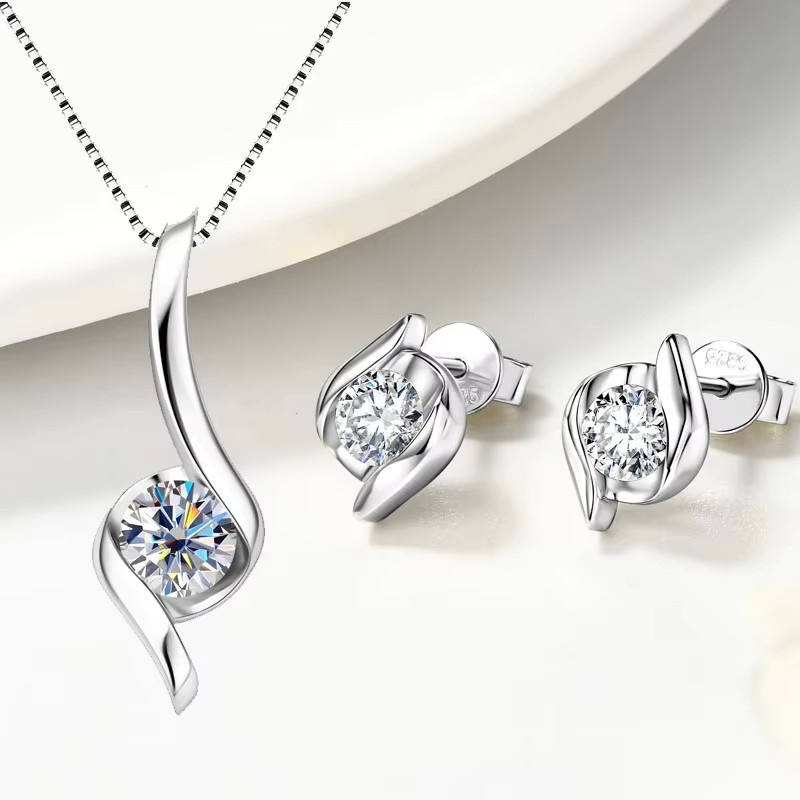 JOYCE JELLY Schmuckset, 925 Silber, Moissanit, Damen - Bild 1