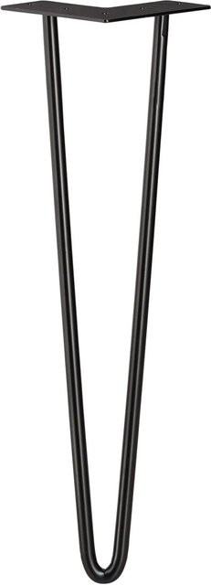 Relaxdays 4er Set Haarnadelbeine aus Edelstahl in Schwarz Matt, Höhe: 45 cm - Bild 1