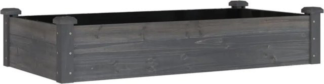 vidaXL Hochbeet aus Massivholz Tanne in Grau, B/T/H: 120 x 60 x 25 cm - Bild 1