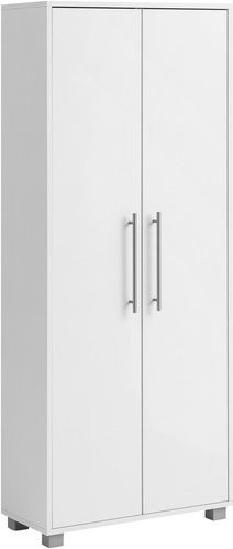 SCHILDMEYER Schuhschrank modern in Weiss mit silbernen Details, B/H: 65,1 x 163,7 cm - Bild 1