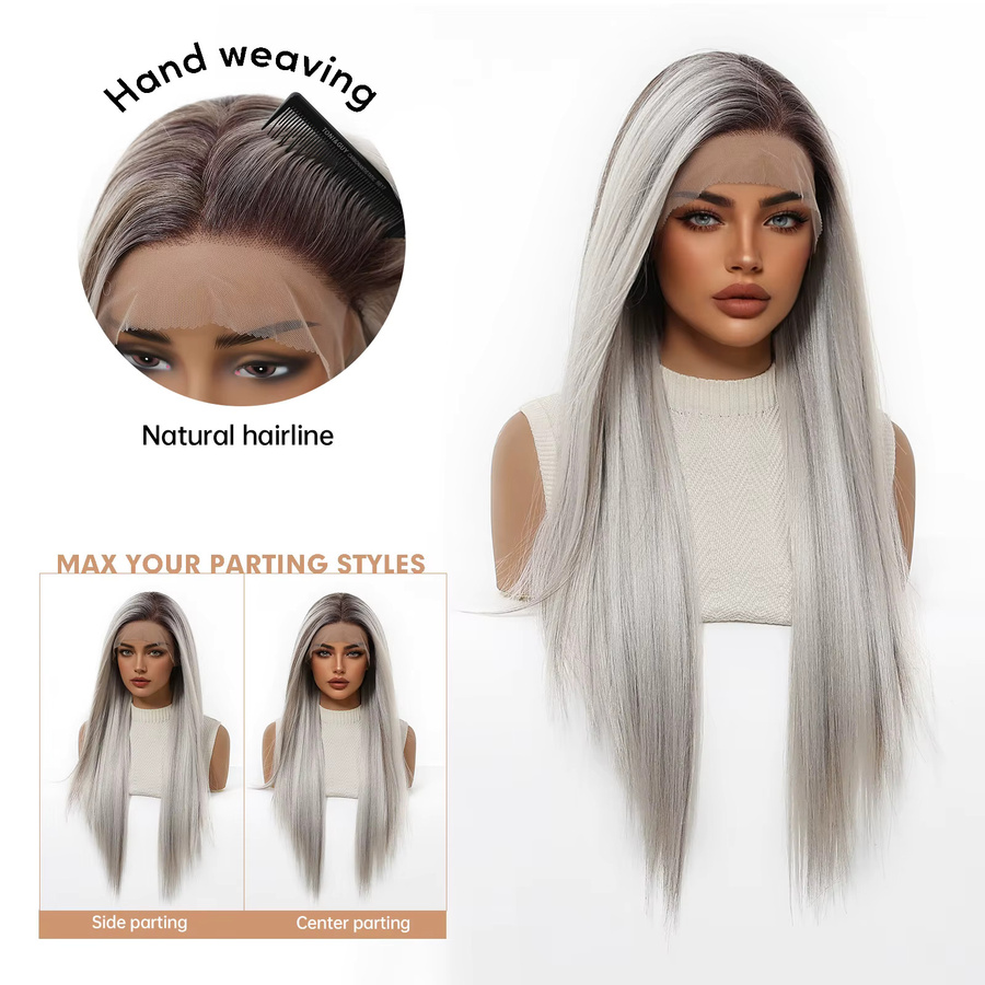 HAIRCUBE Perücke, Platin Highlight, Synthetisch, Damen - Bild 2