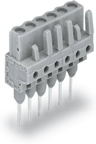 WAGO Buchsengehäuse-Platine 232 Polzahl, grau, 25 Stück, Rastermaß: 5 mm, 232-142/005-000 - Bild 1