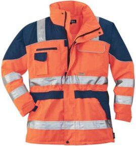 SCHEIBLER Warnjacke nach EN ISO 20471 in Orange/Blau, Größe L - Bild 1