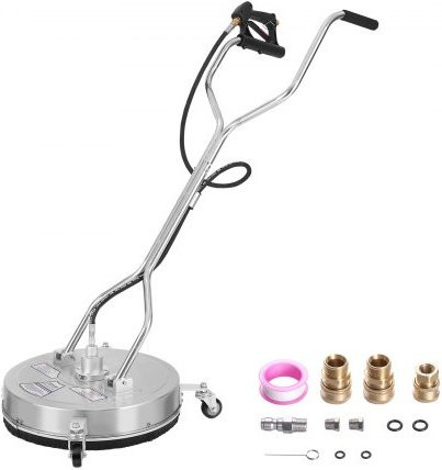 VEVOR Surface Cleaner mit Griffen und Rädern aus Edelstahl für Hochdruckreiniger, Durchmesser: 50,8 cm, Anschluss: 0,95 cm mit 0,63 cm Adapter, ideal für Beton, Einfahrten und Terrassen - Bild 1