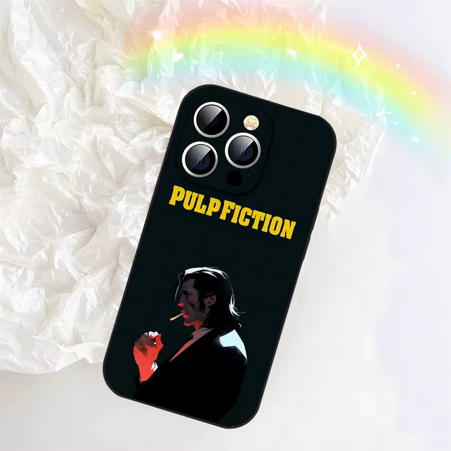 Handyhülle Klassische Film P-Pulp F-Fiction in Schwarz passend für iPhone 17, 16, 15, 14, 13, 11 Pro Max, Plus, X, XR, XS Max und Mini - Bild 2