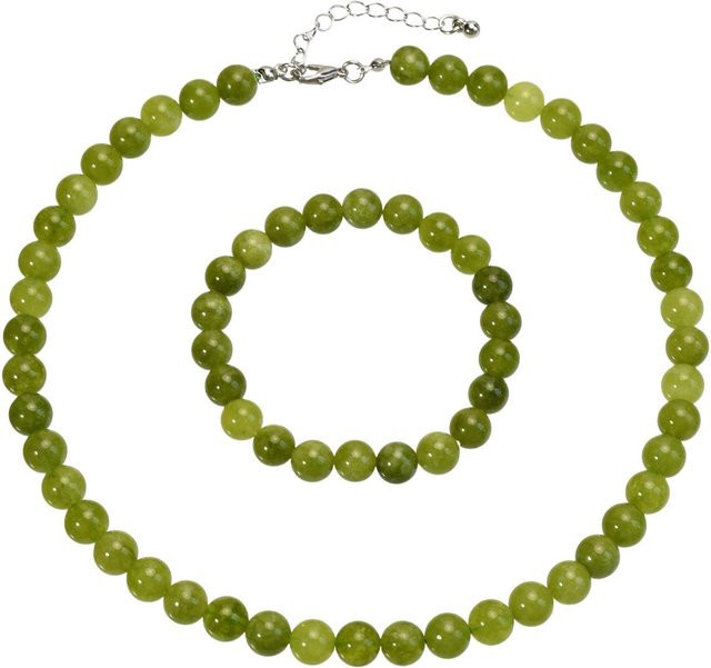 Lucky Star Jewelry Halskette Armband Set, Silber, Peridot, Zirkonia, Damen - Bild 1