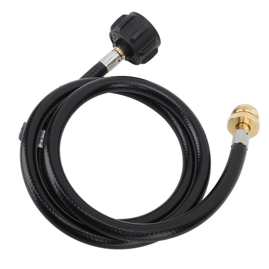 Igeteck Propan-Adapter-Schlauch mit QCC1-Messinganschluss für die Umwandlung von 1lb auf 20lb Gasflaschen, Schwarz, Länge: 122 cm - Bild 5