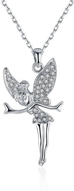 Wucifang Jewelry Halskette, Engel Kristall, Silber, Damen, 45 cm - Bild 1
