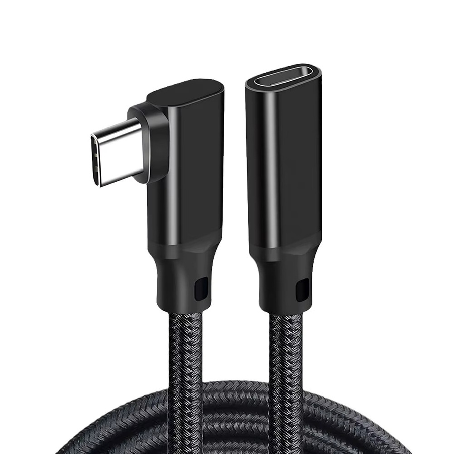Letusoon USB-C Verlängerungskabel mit 90 Grad Winkel, USB 3.2 Gen2 Typ C Stecker auf Buchse, 20 Gbit/s, 4K 60 Hz Videoübertragung, Schwarz - Bild 7
