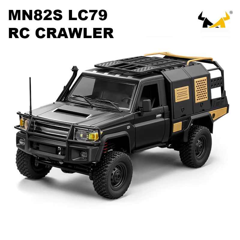 JIKEFUN RC Crawler LC79 RC Pickup, 1:12 Maßstab, ferngesteuert, gelb - Bild 6