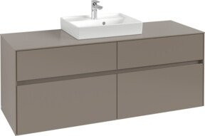 V&B Waschtischunterschrank Collaro in Marine Blue mit mittigem Waschtisch, B/T/H: 140 x 54,8 x 50 cm - Bild 1