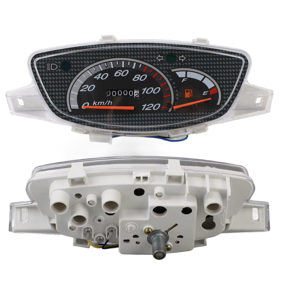 Hilitand Motorrad Tachometer mit Kilometerstand und Kraftstoffanzeige in Schwarz für DIO AF27 AF28 AF34 AF35 - Bild 2