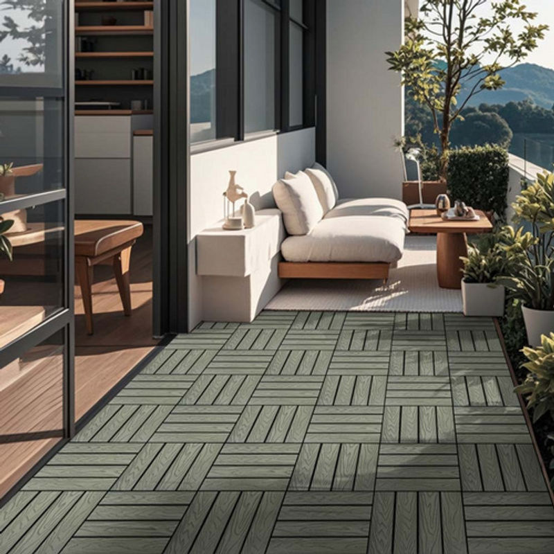 Home Deluxe WPC Klickfliesen Bavaro Premium Anthrazit oder Braun, B/T/H: 30 x 30 x 2,2 cm, 1 m² - Bild 5