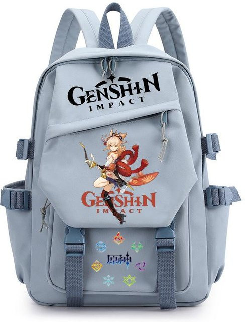 3-teiliges Schulrucksack-Set in Blau aus Oxford-Stoff mit Schultasche und Federmäppchen - Bild 1