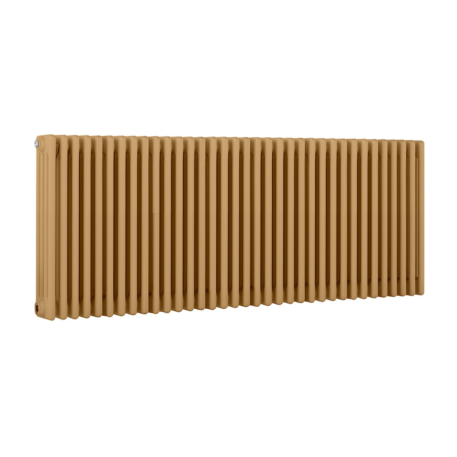 Hudson Reed Gliederheizkörper Horizontal 4-Säulen aus Stahl in Gelb, B: 159,5 cm, H: 60,0 cm - Bild 1