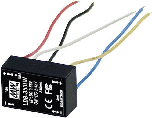 Mean Well DC/DC-LED-Driver MW LDB-600LW, 600mA, 18W, Schwarz - Bild 1