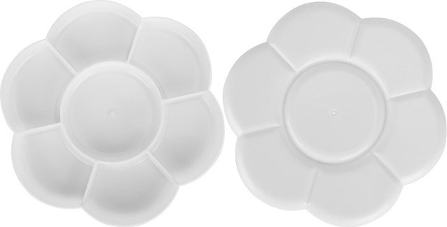 GoolRC Pflaumenförmige Palette mit 7 Löchern für Kunst und Malerei in Weiß - Bild 1