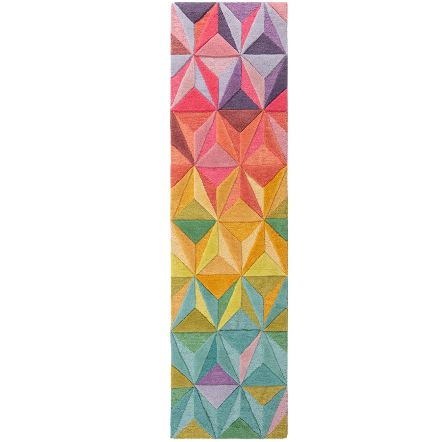 Flair Rugs Wollteppich Reverie Mehrfarbig mit geometrischem Design, B/T: 60 x 230 cm - Bild 2