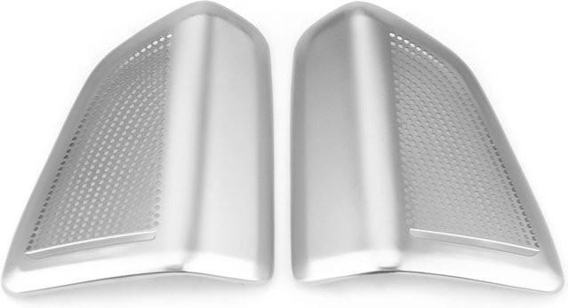 Igeteck Auto Tür Lautsprecher Abdeckungen Zierleisten Set in Weiß und Silber für BMW X5 F15 F16 2014-2018 - Bild 1
