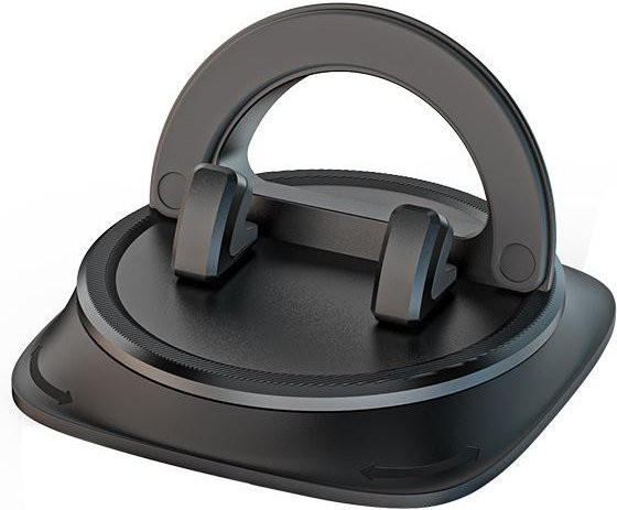 SEAMETAL Armaturenbrett Autotelefonhalter in Schwarz mit 360-Grad-Drehung und rutschfestem Silikon - Bild 1