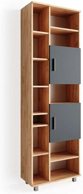 Vicco Badschrank Ilias Hochschrank für das Badezimmer in Eiche und Anthrazit, B/T/H: 60 x 30 x 190 cm - Bild 2