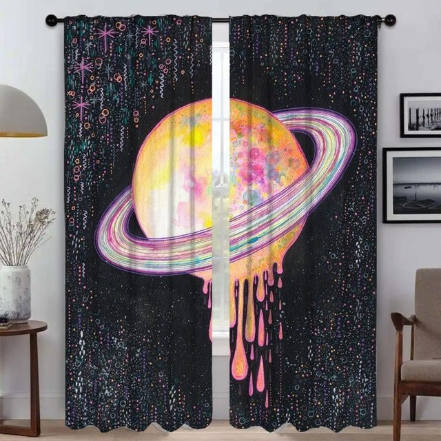 Verdunkelungsvorhang Sonne im Meer mit 2 Paneelen, Mehrfarbig, Breite: 50 cm, Höhe: 70 cm - Bild 1