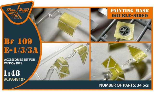 Wingsy Kits Bf-109E-1/3/3a Double-sided painting mask, Zubehör, 1:48 - Bild 1