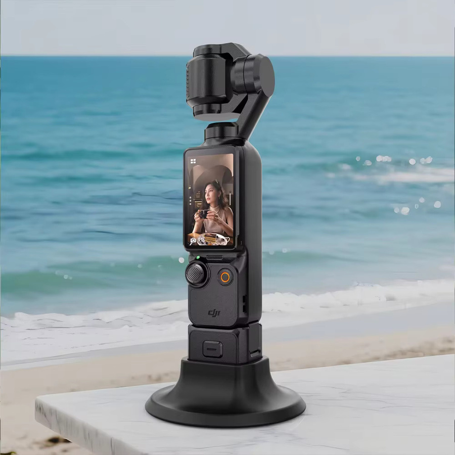 DJI Desktop-Ständerhalterung für Osmo Pocket 4 und Pocket 3, Handheld-Gimbal-Stützadapter mit rutschfester Basis, Schwarz - Bild 2