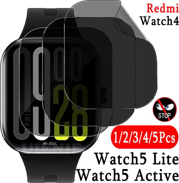 Hydrogel-Schutzfolie für Xiaomi Redmi Watch 4, Watch 5 Lite und Watch 5 Active, transparent - Bild 1