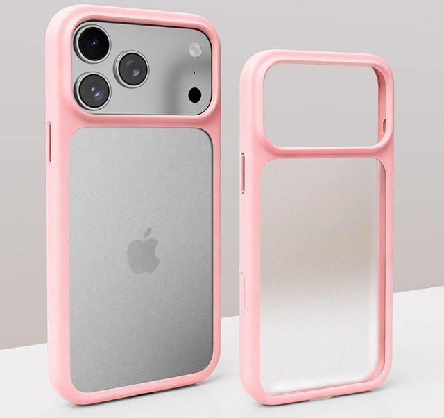 Stoßfeste transparente matte Handyhülle von Tuiying002 für iPhone 17 16 15 14 13 Pro Max in Pink - Bild 1