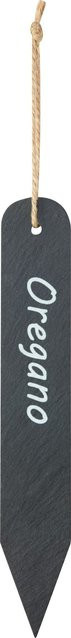 Kräuterstecker Oregano aus Steingut in Natur, H x B x T: 21 x 3,3 x 0,5 cm - Bild 1