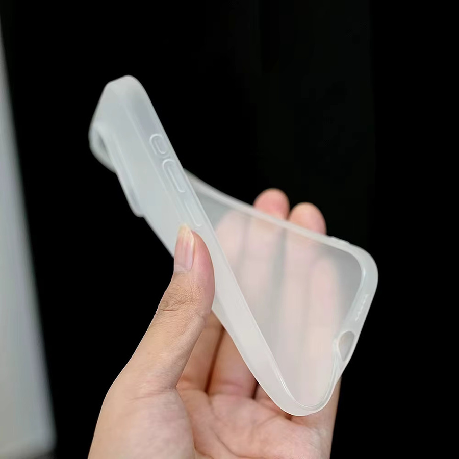 Ultradünne matte Handyhülle für Apple iPhone in Transparent/Weiß, stoßfeste und durchscheinende Rückabdeckung - Bild 2
