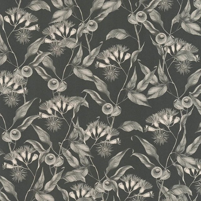 Profhome Blumen Tapete Floral Matt in Schwarz Weiß Grau, Breite: 0,53 m, Länge: 10,05 m - Bild 1