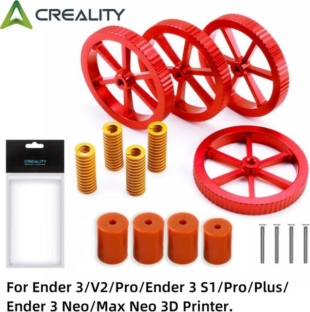 Creality Ender 3 Federn Upgrade Kit für Hotbed Nivellierung in Rot für Ender 3, V2, Pro, S1, Pro, Plus, Neo und Max Neo 3D-Drucker - Bild 1