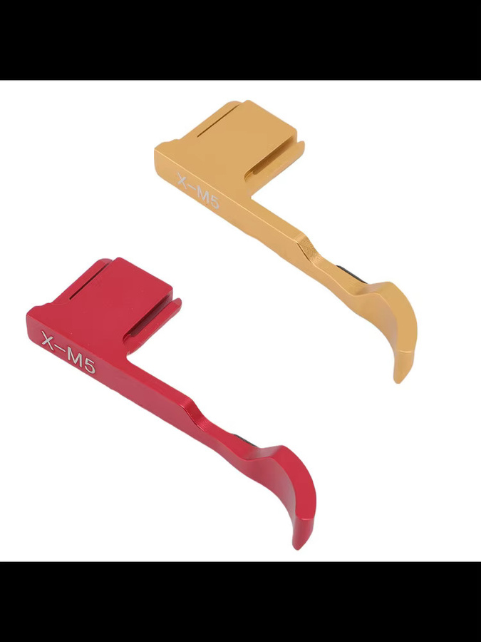 Ergonomischer Kamera-Daumengriff aus Aluminiumlegierung in Gelb passend für X M5 - Bild 2