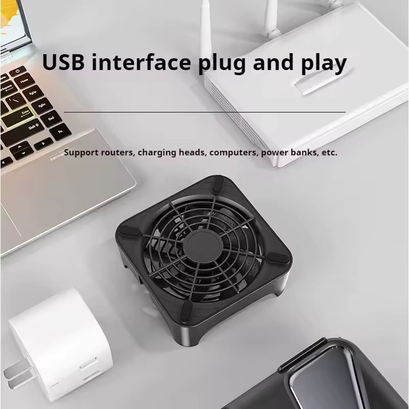Power Train Z-X1 USB-Lüfter zur Kühlung von Router, Modem und Set-Top-Box in Schwarz - Bild 3