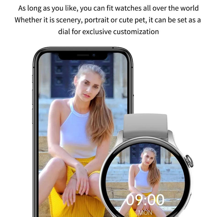 Smartwatch Damen, Gold, Milanaise, Zinklegierung, GPS, Bluetooth - Bild 2