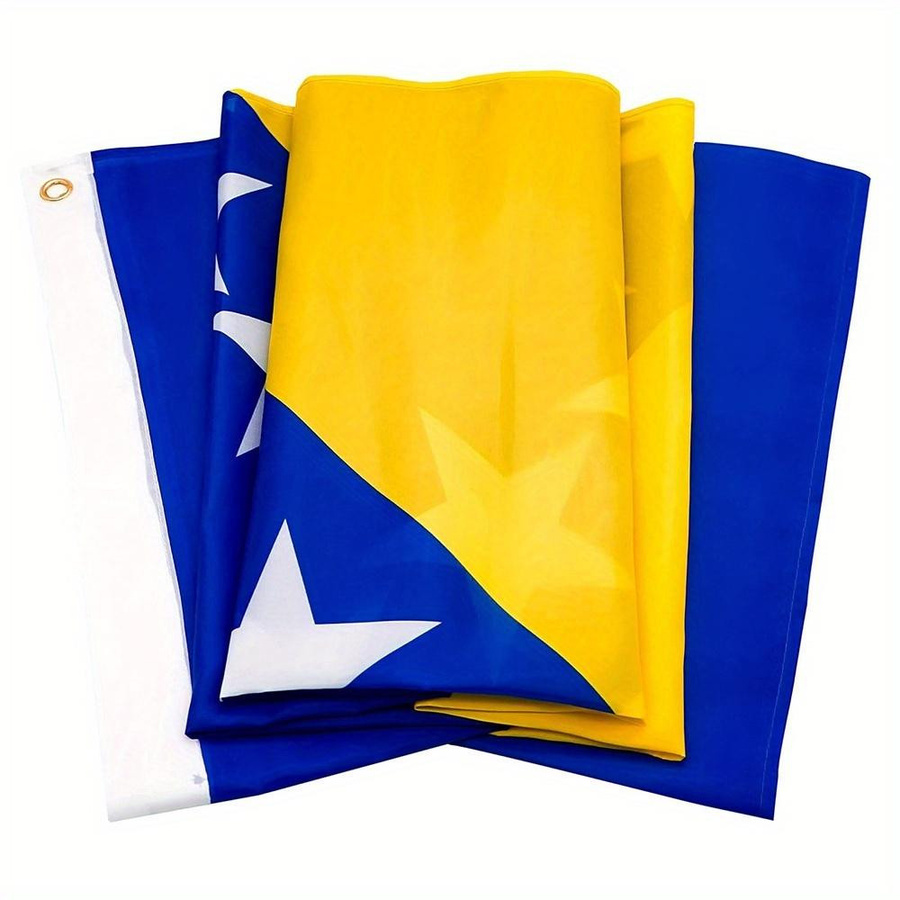 Flagge Bosnien und Herzegowina aus Polyester mit zwei Metallösen, B/H: 90 x 150 cm - Bild 3