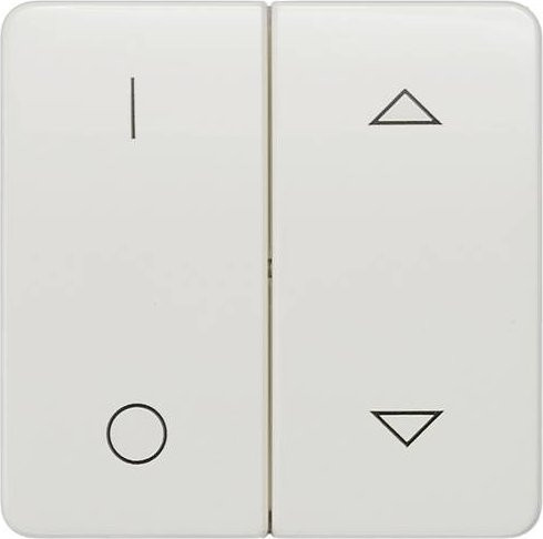 Siemens DELTA profil Jalousieschalter Wippe mit Symbolen I0 und Jalousie in Titanweiß - Bild 1