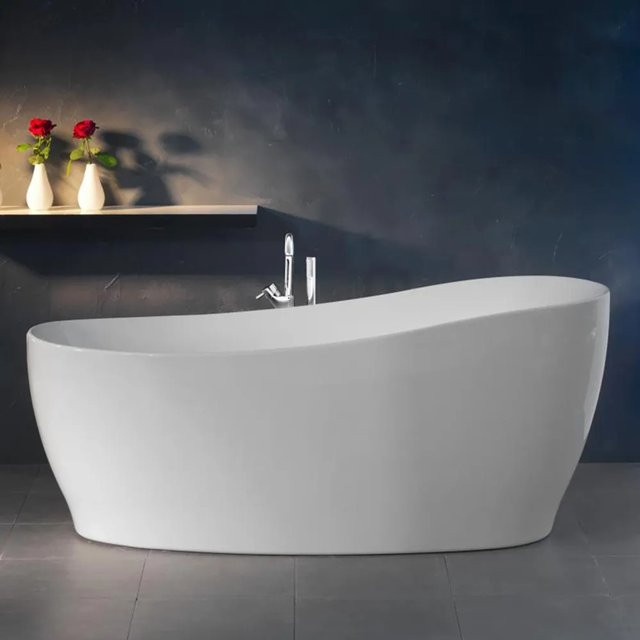 Freistehende Badewanne Aviva von Ottofond in Weiß, B: 180 cm, T: 85 cm - Bild 1