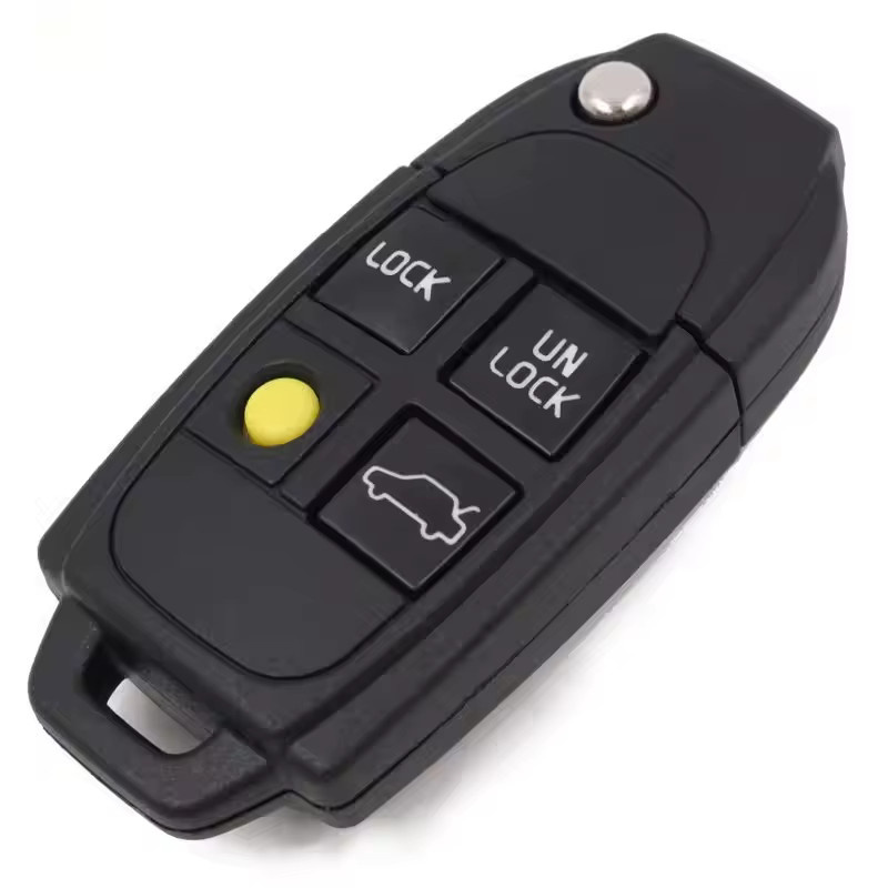 KEYECU 4 Tasten Flip Remote Key Shell Fob für Volvo XC70 XC90 V40 V50 V70 V90 C30 C70 S40 S60 S70 S80, Schwarz - Bild 5